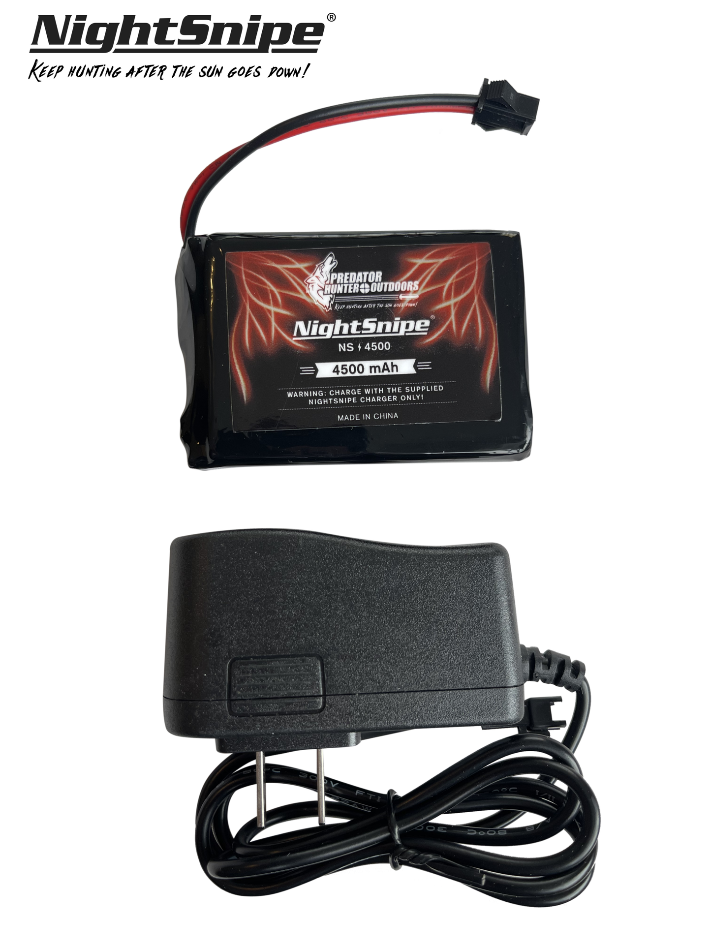 NightSnipe NS4500 POWERBLAST Rechargeable Battery Pack Kit for ICOtec & Lucky Duck Electronic Game Calls