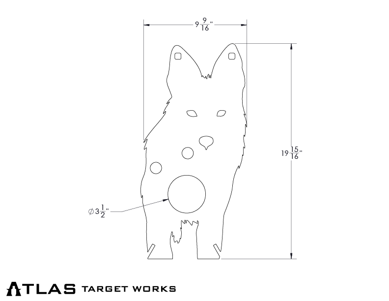 Coyote Reactive Target - Full-Size - Front Facing with Mobile Leg Base