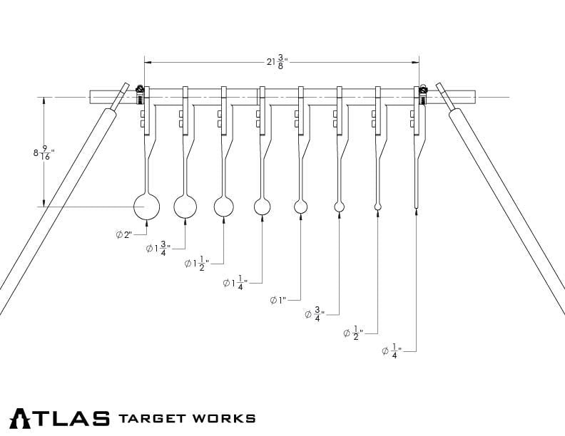 Know Your Limits (KYL) Target - HD Rimfire Edition (3/8" SR500+) w/ Pipe Kit