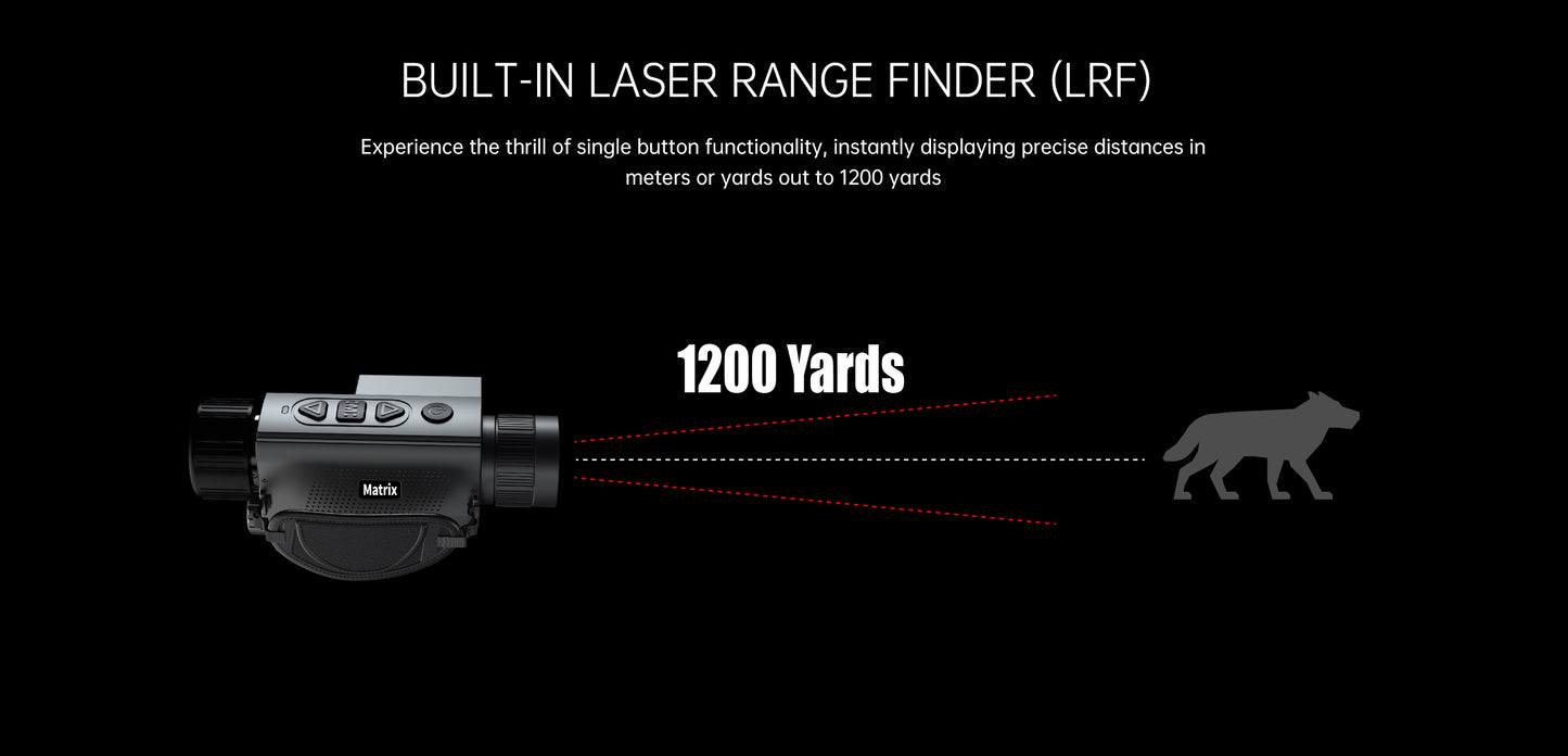 Predator Thermal Optics Matrix 15-384 LRF (Laser Rangefinder) Thermal Monocular